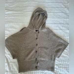 BCBGMAXAZRIA  cropped cardigan with hood